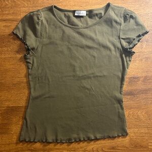 Charlotte Russe Olive Short Sleeve Tee